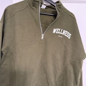Sporty & Rich Green 'Wellness' Ivy Sweatshirt